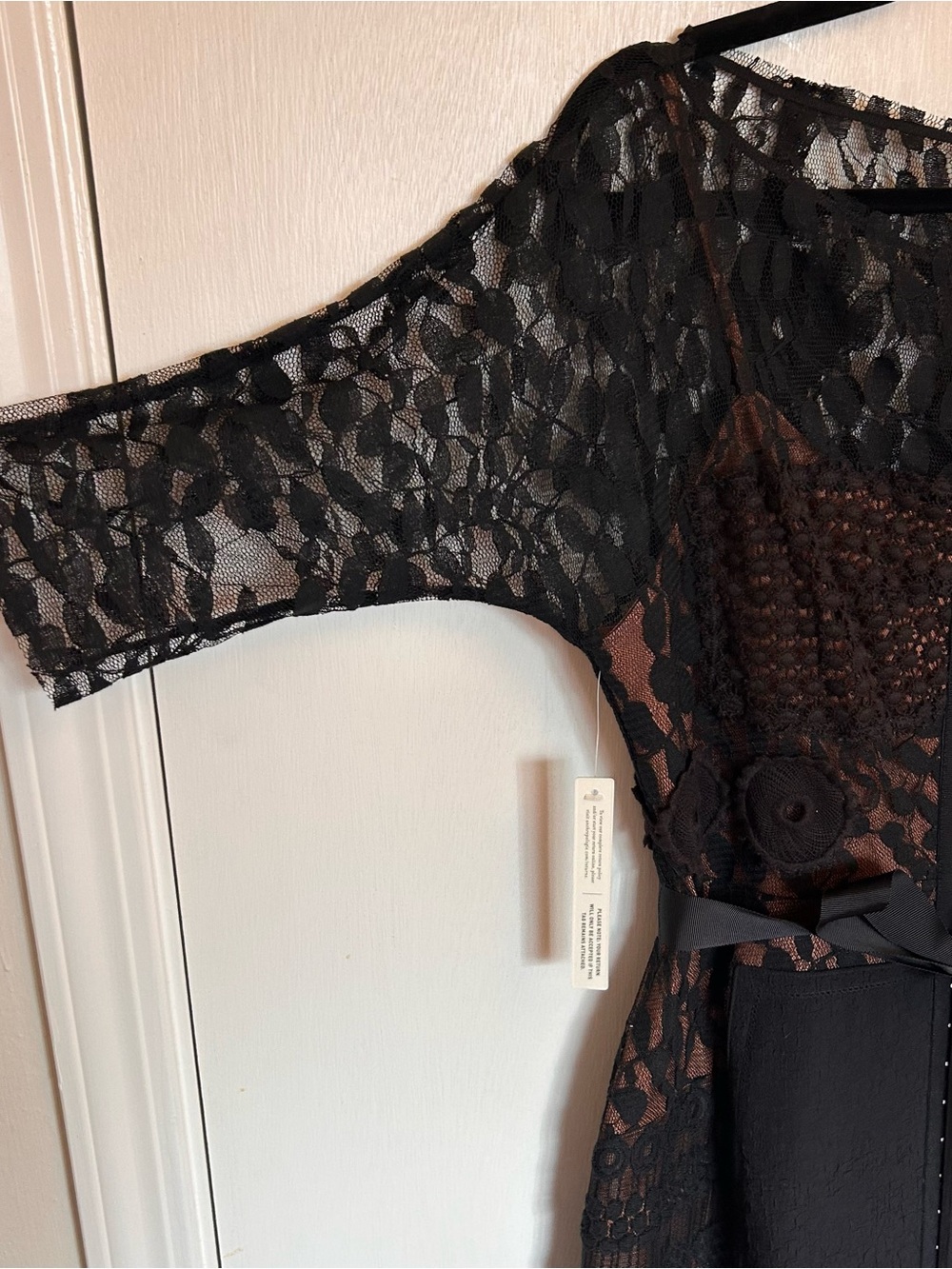 Anthropologie Black Lace Cocktail Dress NWT - Picture 5 of 10